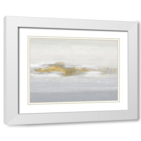Ethereal with Gold I White Modern Wood Framed Art Print with Double Matting by Springer, Rachel