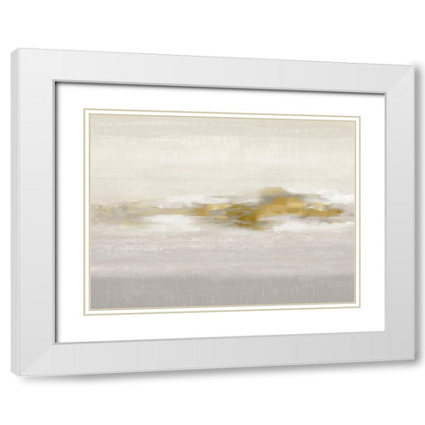 Ethereal with Gold II White Modern Wood Framed Art Print with Double Matting by Springer, Rachel