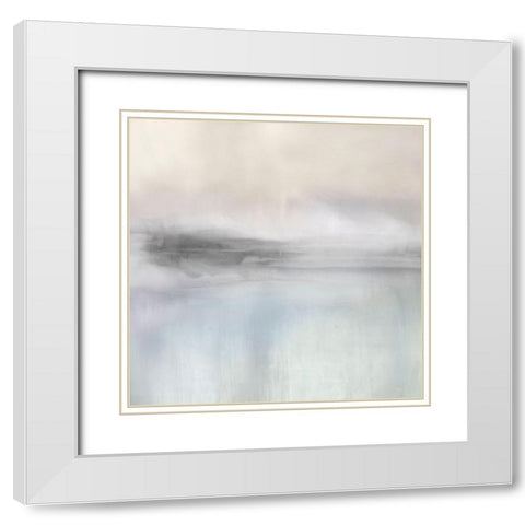 Stillness in Grey White Modern Wood Framed Art Print with Double Matting by Springer, Rachel