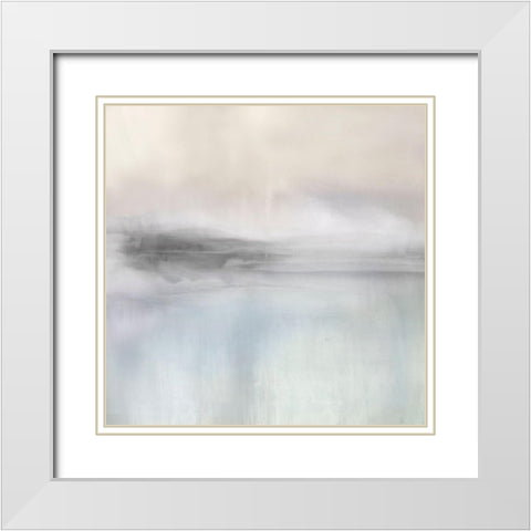 Stillness in Grey White Modern Wood Framed Art Print with Double Matting by Springer, Rachel