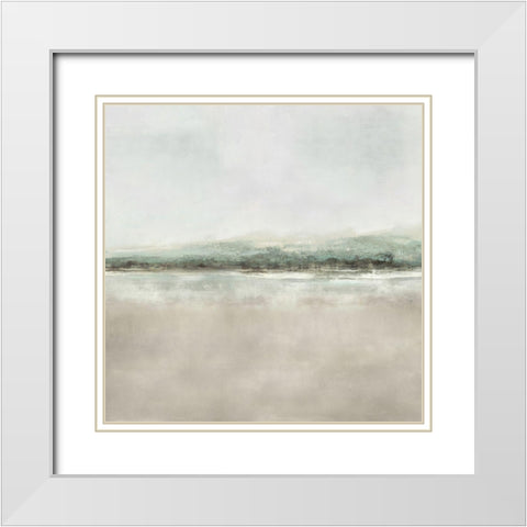 Quiet Horizon White Modern Wood Framed Art Print with Double Matting by Springer, Rachel