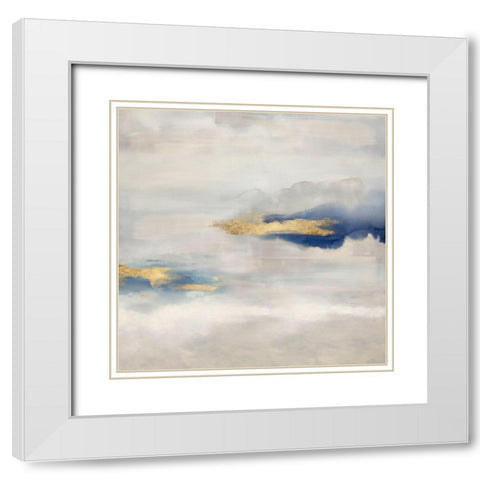Ethereal with Blue IV White Modern Wood Framed Art Print with Double Matting by Springer, Rachel