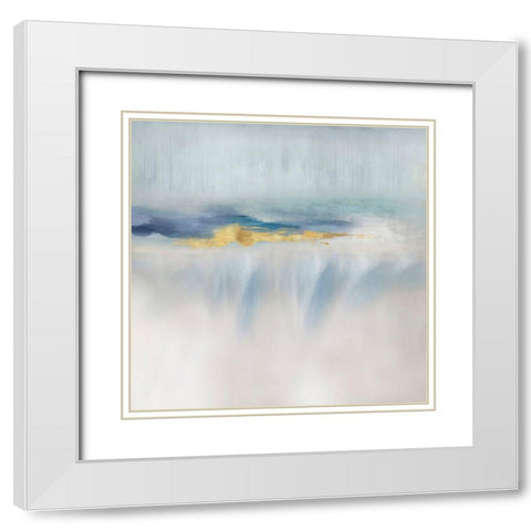 Supspend II White Modern Wood Framed Art Print with Double Matting by Springer, Rachel