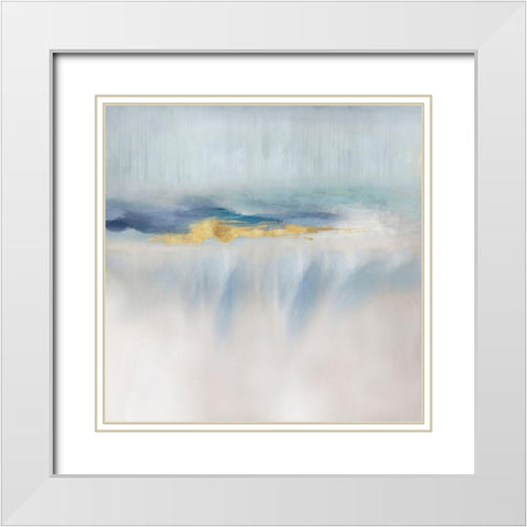 Supspend II White Modern Wood Framed Art Print with Double Matting by Springer, Rachel
