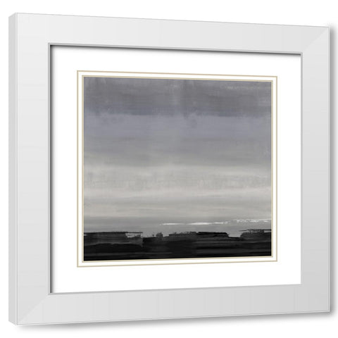 Midnight Horizon I White Modern Wood Framed Art Print with Double Matting by Springer, Rachel
