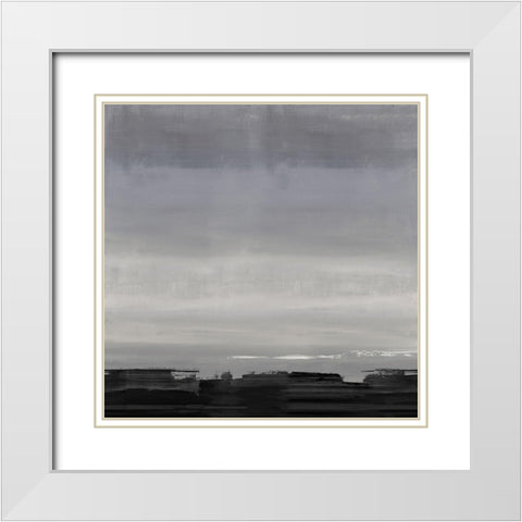 Midnight Horizon I White Modern Wood Framed Art Print with Double Matting by Springer, Rachel