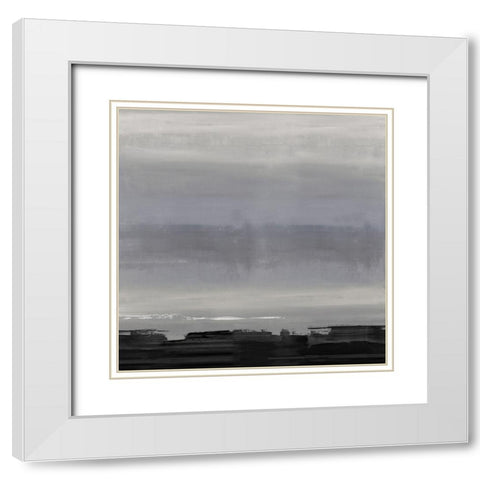 Midnight Horizon II White Modern Wood Framed Art Print with Double Matting by Springer, Rachel