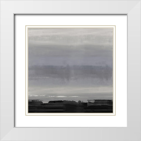 Midnight Horizon II White Modern Wood Framed Art Print with Double Matting by Springer, Rachel