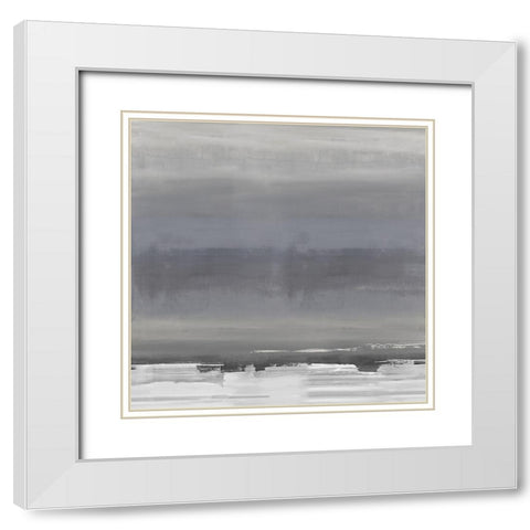 Highlight Midnight II White Modern Wood Framed Art Print with Double Matting by Springer, Rachel