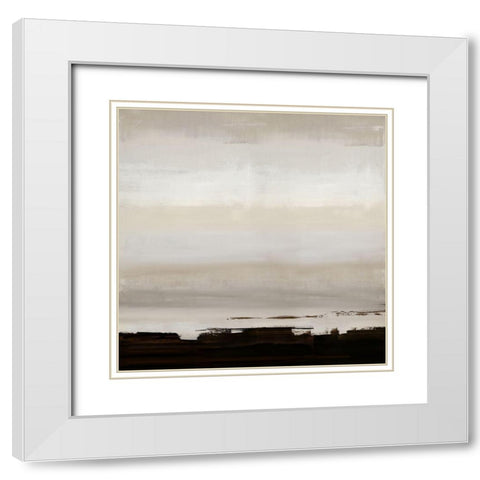 Chocolate Strokes I White Modern Wood Framed Art Print with Double Matting by Springer, Rachel
