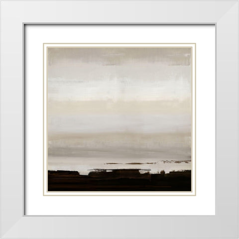 Chocolate Strokes I White Modern Wood Framed Art Print with Double Matting by Springer, Rachel