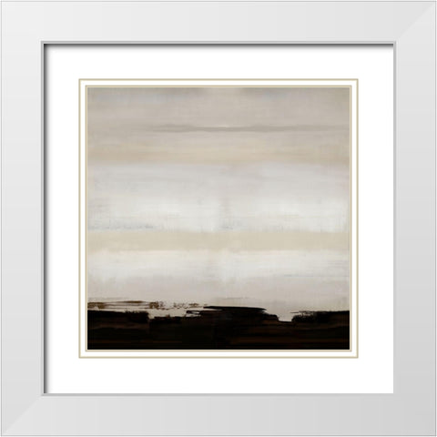 Chocolate Strokes II White Modern Wood Framed Art Print with Double Matting by Springer, Rachel