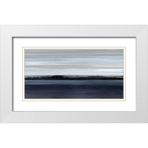 Midnight Light White Modern Wood Framed Art Print with Double Matting by Springer, Rachel