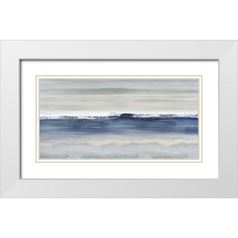 Arise Indigo White Modern Wood Framed Art Print with Double Matting by Springer, Rachel