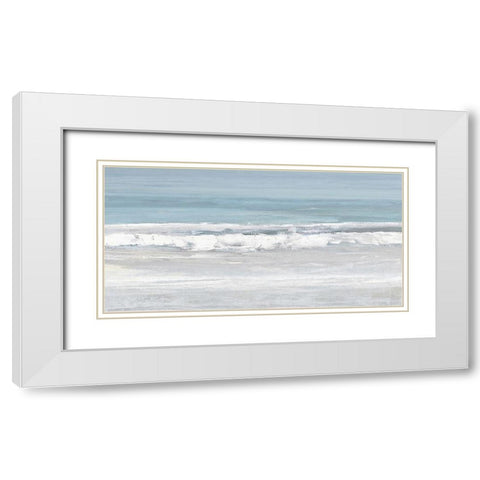 The Surf I White Modern Wood Framed Art Print with Double Matting by Springer, Rachel