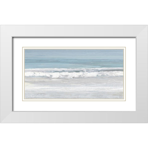 The Surf I White Modern Wood Framed Art Print with Double Matting by Springer, Rachel
