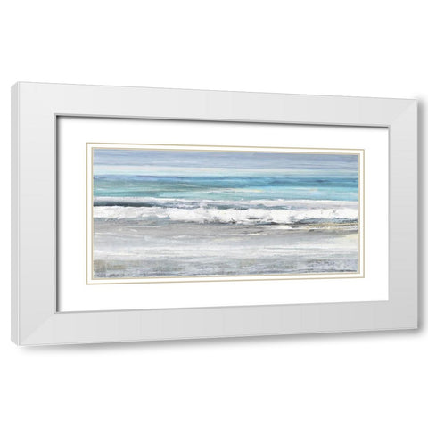 The Surf II White Modern Wood Framed Art Print with Double Matting by Springer, Rachel