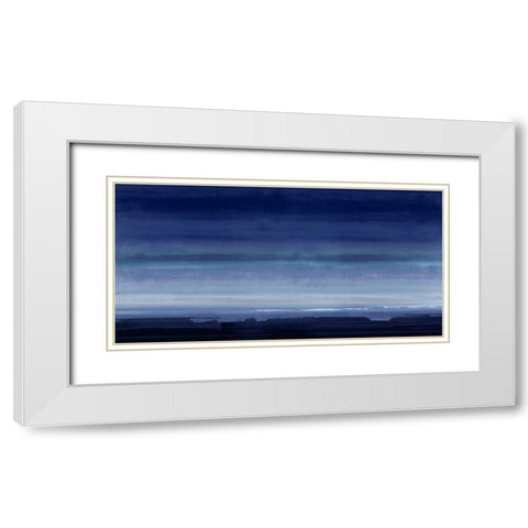 Highlight Indigo White Modern Wood Framed Art Print with Double Matting by Springer, Rachel