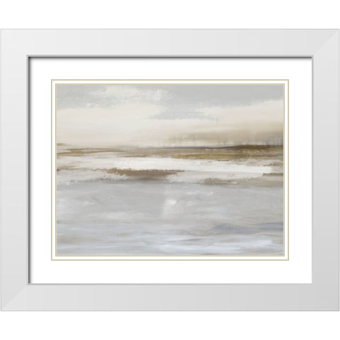 Horizon Light II White Modern Wood Framed Art Print with Double Matting by Springer, Rachel