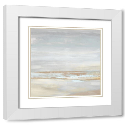 Horizon Light III White Modern Wood Framed Art Print with Double Matting by Springer, Rachel