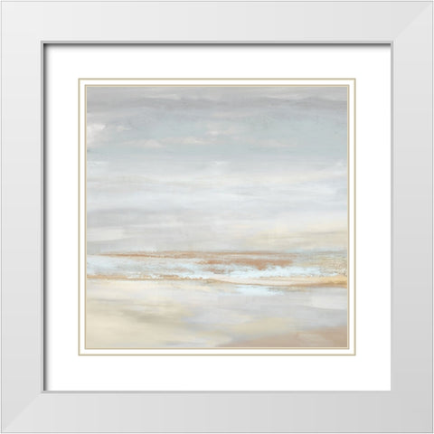 Horizon Light III White Modern Wood Framed Art Print with Double Matting by Springer, Rachel