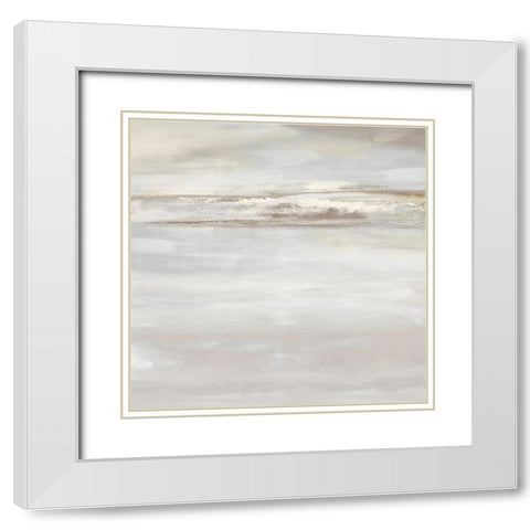 Horizon Light IV White Modern Wood Framed Art Print with Double Matting by Springer, Rachel
