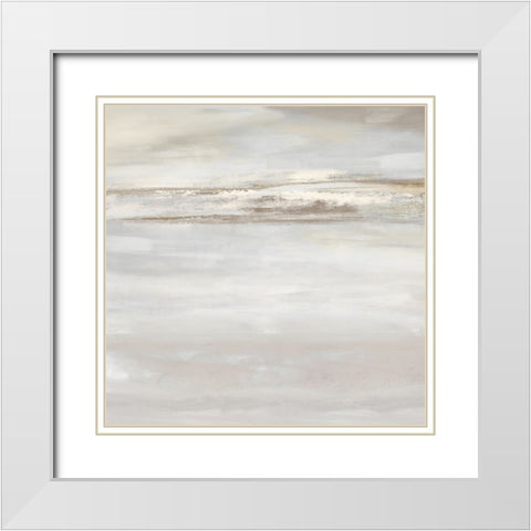 Horizon Light IV White Modern Wood Framed Art Print with Double Matting by Springer, Rachel