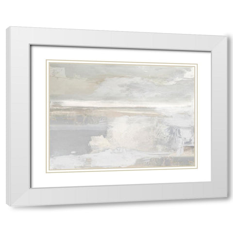 Horizon View I White Modern Wood Framed Art Print with Double Matting by Springer, Rachel