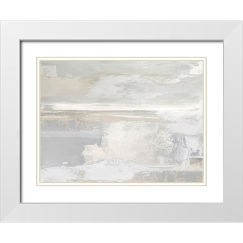Horizon View I White Modern Wood Framed Art Print with Double Matting by Springer, Rachel