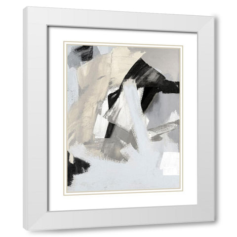 Layers II White Modern Wood Framed Art Print with Double Matting by Springer, Rachel