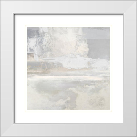 Open Space I White Modern Wood Framed Art Print with Double Matting by Springer, Rachel