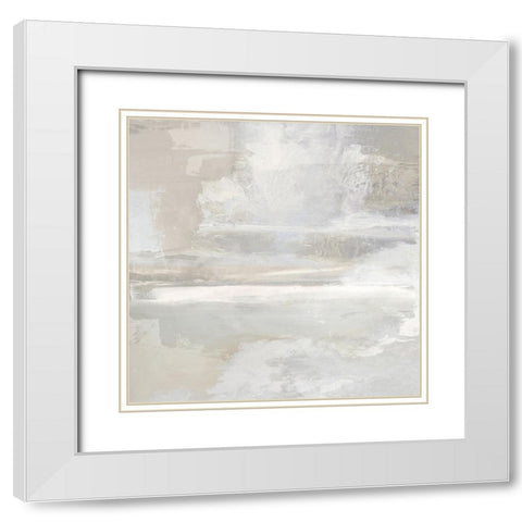 Open Space II White Modern Wood Framed Art Print with Double Matting by Springer, Rachel