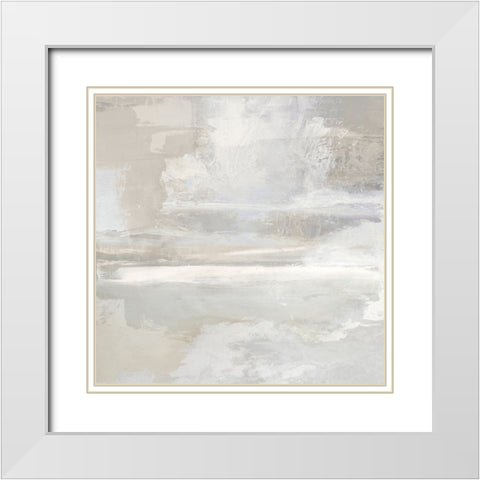 Open Space II White Modern Wood Framed Art Print with Double Matting by Springer, Rachel