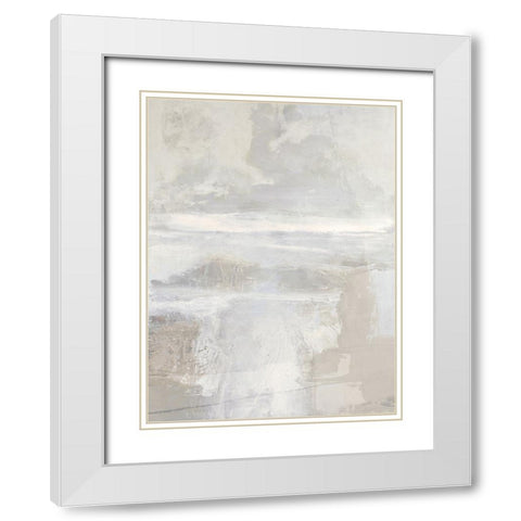 Open Space III White Modern Wood Framed Art Print with Double Matting by Springer, Rachel