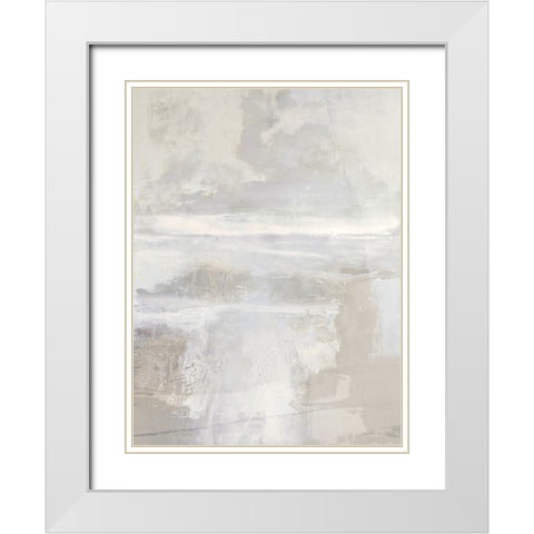 Open Space III White Modern Wood Framed Art Print with Double Matting by Springer, Rachel