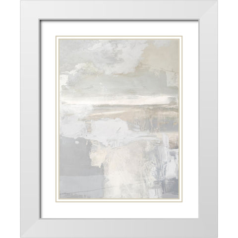 Open Space IV White Modern Wood Framed Art Print with Double Matting by Springer, Rachel