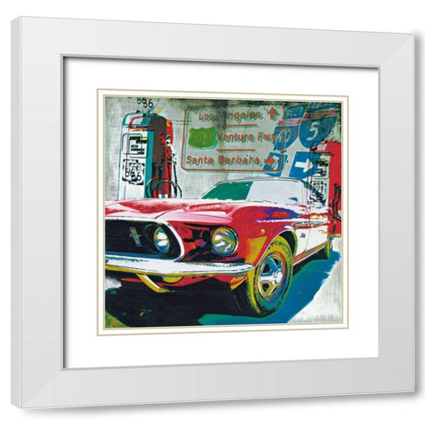 Ventura Freeway White Modern Wood Framed Art Print with Double Matting by Foster, Ray