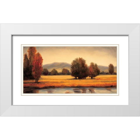 Rivers Edge White Modern Wood Framed Art Print with Double Matting by Franklin, Ryan