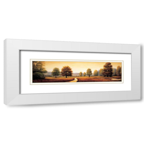Landscape Panorama I White Modern Wood Framed Art Print with Double Matting by Franklin, Ryan