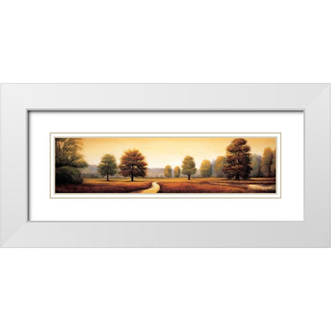 Landscape Panorama I White Modern Wood Framed Art Print with Double Matting by Franklin, Ryan