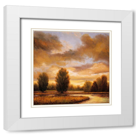 Away from It All I White Modern Wood Framed Art Print with Double Matting by Franklin, Ryan