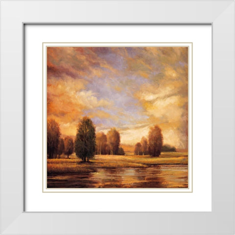 Away from It All II White Modern Wood Framed Art Print with Double Matting by Franklin, Ryan