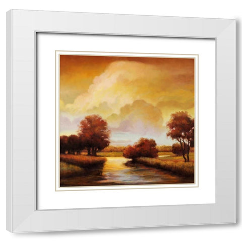 Majestic Morning I White Modern Wood Framed Art Print with Double Matting by Franklin, Ryan