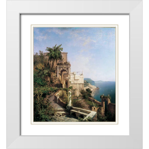 In the Garden-Amalfi White Modern Wood Framed Art Print with Double Matting by Unterberger, Richard Franz