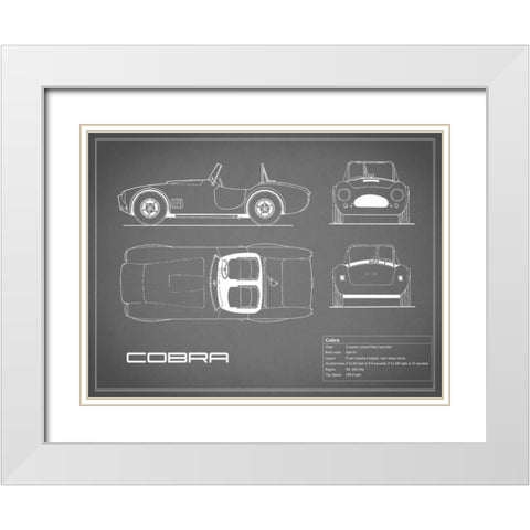 Cobra-Grey White Modern Wood Framed Art Print with Double Matting by Rogan, Mark