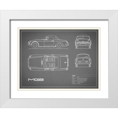 MGB-Grey White Modern Wood Framed Art Print with Double Matting by Rogan, Mark