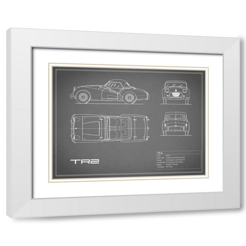 Triumph TR2-Grey White Modern Wood Framed Art Print with Double Matting by Rogan, Mark