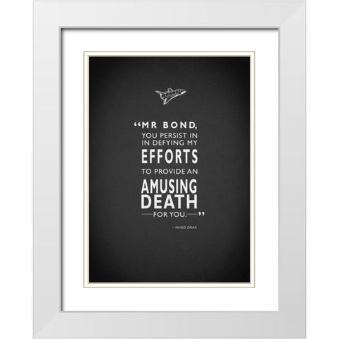 JB Moonraker Amusing Death White Modern Wood Framed Art Print with Double Matting by Rogan, Mark