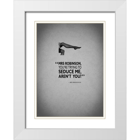 The Graduate Trying To Seduce White Modern Wood Framed Art Print with Double Matting by Rogan, Mark