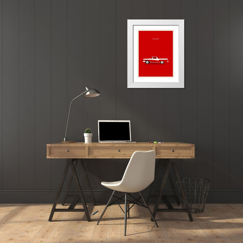 Ford Ranchero 57 White Modern Wood Framed Art Print with Double Matting by Rogan, Mark